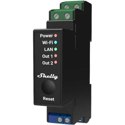 Afbeelding van Shelly 2Pro PM Schakelactor Bluetooth, WiFi