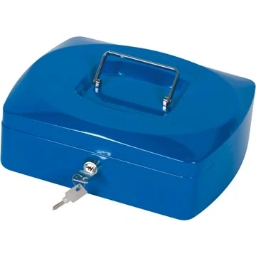 Afbeelding van Q CONNECT geldkoffer, 255 x 200 85 mm, blauw geldkoffer
