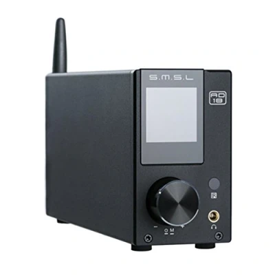 Afbeelding van SMSL AD18 HiFi audio stereo versterker met Bluetooth 4.2 ondersteunt Apt X, USB DSP Full Digital 2.1 voor luidsprekers, kleine 80Wx2 Class D subwoofer uitgang