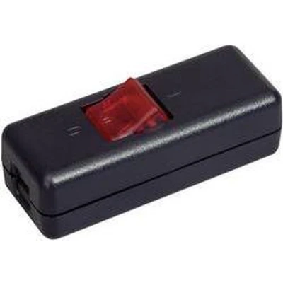 Afbeelding van interBär 8010 104.01 Snoerschakelaar Zwart, Rood 2x uit/aan 10 A 1 stuk(s)