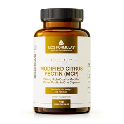 Afbeelding van Modified Citrus Pectin, 500mg in a Capsule, 120 Capsules The only MCP That Fully Dissolves Water Made EU
