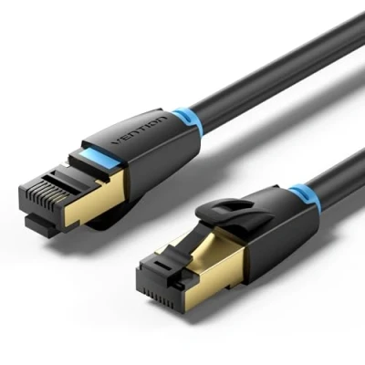 Afbeelding van VENTION CAT8 Netwerkkabel Hoge Snelheid CAT 8 Ethernet Kabel 40Gbps 2000Mhz SFTP PiMF Afscherming Patchkabel RJ45 Gigabit Lan Ethernetkabel Compatibel met Xbox, PS5/PS4, Router, Modem (2m)