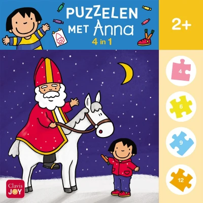 Afbeelding van Puzzelen met Anna. 4 in 1 puzzel Sinterklaas
