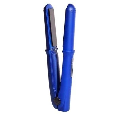 Afbeelding van Beter Mini GRWM Draadloze Stijltang, compact formaat voor op reis, oplaadbaar via USB, instelbare temperatuur tot 200 C, USB kabel inbegrepen, blauw