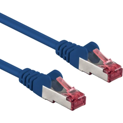 Afbeelding van S/FTP CAT6A 10 Gigabit Netwerkkabel CU 0,15 meter Blauw