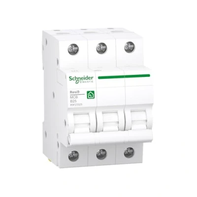 Afbeelding van Schneider Electric 1334288 SCHN stroomonderbreker Resi9 3P B25A karakteristiek 6 kA, wit