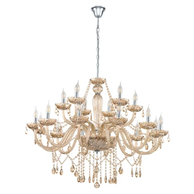 Afbeelding van EGLO Basilano Hanglamp   E14   Ø 100 cm   Chroom/Cognac