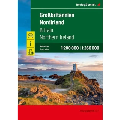 Afbeelding van Britain Northern Ireland 1:200 000: Straßenatlas mit Spiralbindung, Camping und Stellplätze, Freizeitinfos: GBSP 24
