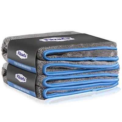 Afbeelding van Filzada® 2x lakvriendelijke microvezeldoek auto met 1200 GSM ongelooflijke zuigkracht en pluisvrij dankzij extreem zachte microvezel autopoetsdoeken voor professionele autoverzorging in 42x48cm (2)