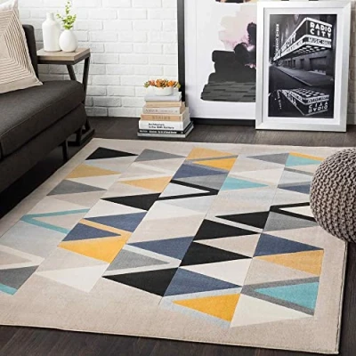 Afbeelding van SURYA Vloerkleed Woonkamer, Slaapkamer Modern Scandinavisch Tapijt DELANEY Meerkleurig/Grijs 160x220 cm