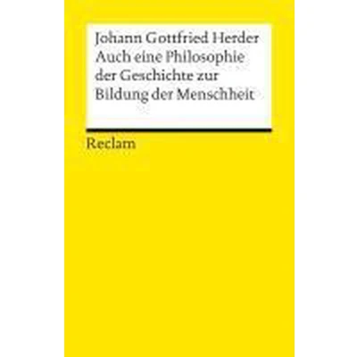 Afbeelding van Auch eine Philosophie der Geschichte zur Bildung Menschheit