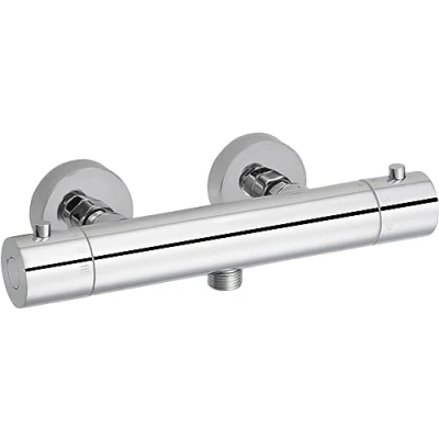 Afbeelding van Saqu Essential Thermostatische Douchekraan 12 cm Incl. S Koppelingen Chroom Thermostaatkraan