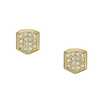 Afbeelding van Fossil dames Heritage oorknopjes met zirkonia JF04532710 in de kleur Goud