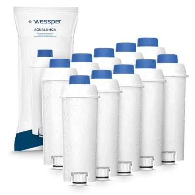 Afbeelding van Wessper Reservewaterfilters voor koffiezetapparaat compatibel met DeLonghi DLSC002, SER3017 en 5513292811 inclusief versies van de ECAM, ESAM, ETAM serie (10 stuks)
