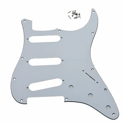 Afbeelding van Dopro Witte 3 Ply 11 Gat Strat Stijl Gitaar Pickguard Bridge Omgekeerd voor Fender Jimi Hendrix Stratocaster