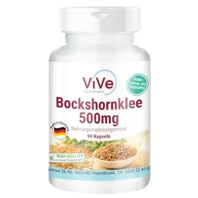 Afbeelding van Fenegriek 500 mg met saponinen 90 capsules hoge dosis kwaliteit uit Duitsland ViVe Supplements