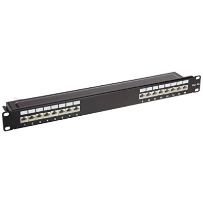 Afbeelding van Delock 19″ Patchpanel 16 Port Cat.6A 1 HE schwarz