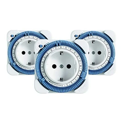 Afbeelding van theben schakelklok MP026030 timer 26 NL stekker (zonder pin) analoge schakelklok, wandcontactdoosschakelaar, tijdprogramma stekker, wit (3 stuks 26)