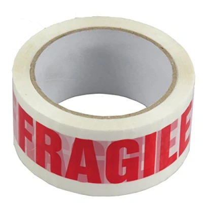 Afbeelding van Triplast 48 mm x 66 m breekbare bedrukte pakketverpakkingstape met geringe geluidssterkte (2 stuks)