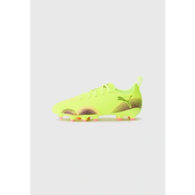 Afbeelding van Puma Future 8 PLAY FG/AG JR Unisex Voetbalschoenen met kunststof noppen, Maat: 34, Yellow/black Schoenen