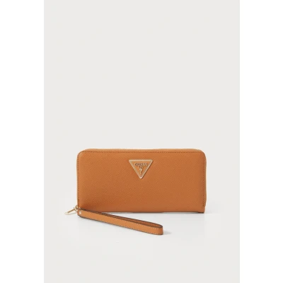 Afbeelding van GUESS Portemonnee Laurel II Large Zip Around Wallet Light Cognac Lichtbruin