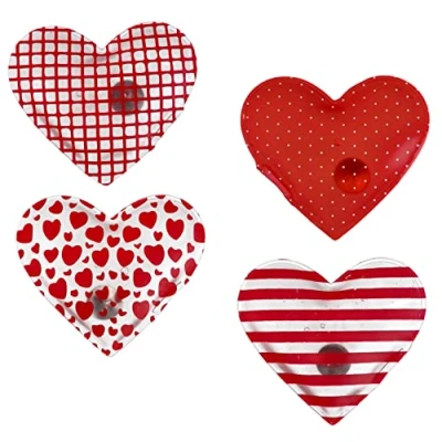 Afbeelding van Herbruikbare handwarmers, set van 4 stuks, hart, handwarmers voor onderweg, winter, kabouters, kerstcadeau, cadeau