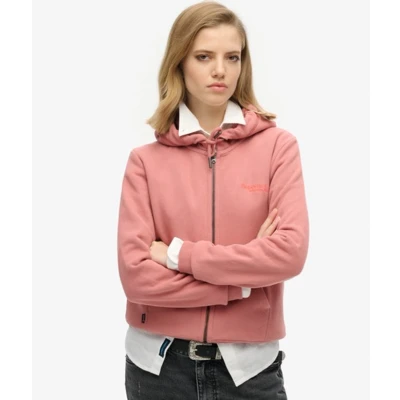 Afbeelding van Superdry Vrouwen Essential Logo Hoodie met Rits Roze Grootte: 44