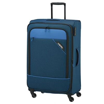 Afbeelding van Travelite Derby Rollkoffer, Klassiek, Robuuste En Lichte Zachte Bagagetrolley Met 4 Wielen In Kleuren, Blauw