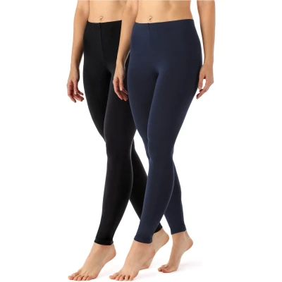 Afbeelding van Merry Style MS MS10 143 LE 2Pack Dames Leggings Sport Vrijetijdsbroek 2 Pak Lang Viscose Sporbroek Yogabroek Zwart/Marineblauw XL