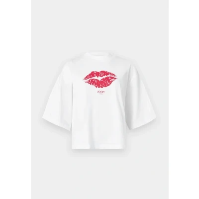 Afbeelding van JOOP! Jeans Tomai Tshirt print, Dames, Maat: XXS, Open white