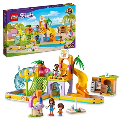 Afbeelding van LEGO Friends Waterpark Zomer Speelgoed voor Kinderen vanaf 6 Jaar, Speelset met Poppetjes van Personages, Waaronder Olivia uit Heartlake City, Rollenspel Cadeau Meisjes en Jongens 41720
