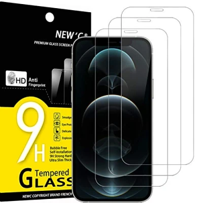 Afbeelding van NEW&#039;C 3 Stuks, Screen Protector voor IPhone 12 Pro Max (6.7 Inch), Gehard Glass Schermbeschermer Film 0.33 mm ultra transparant, resistent
