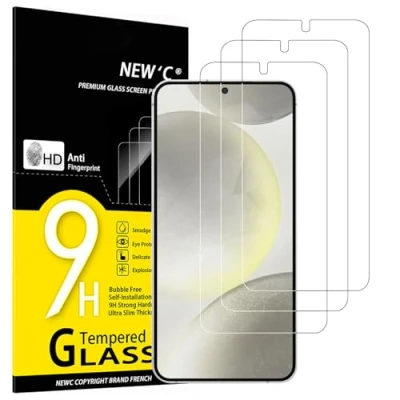 Afbeelding van NEW&#039;C 3 Stuks, Screen Protector voor Samsung Galaxy S25 Plus/ S25+ Gehard Glass Schermbeschermer Luchtbelvrij Ultrabestendig Ultra transparant 9H hardheid glas