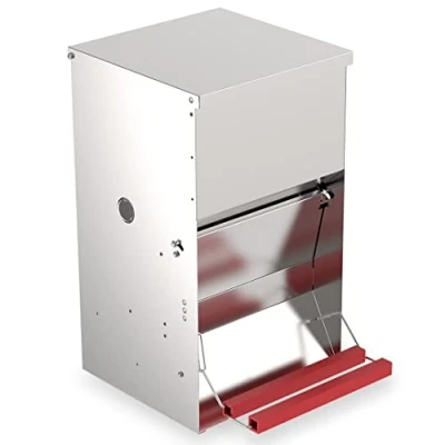 Afbeelding van Duvoplus Voerbak Kip Automatische Trapbak Gegalvaniseerd 20kg 1st