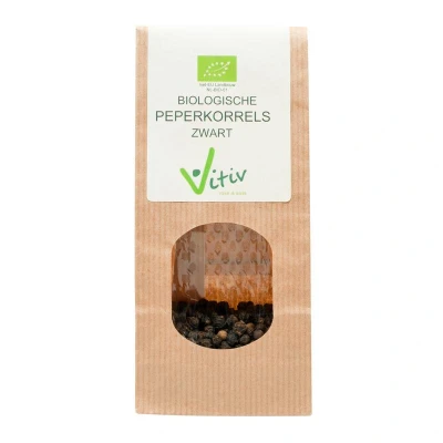 Afbeelding van Vitiv Zwarte Peper Korrels Bio 250GR