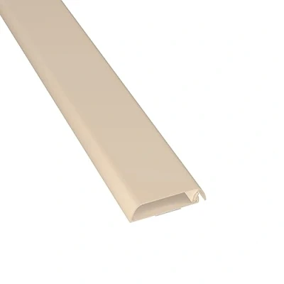 Afbeelding van Kabelgoten van D Line, kabelgoot voor wand, tv kabelopbergsysteem, zelfklevend, scharnierend ontwerp uit één stuk 60 mm (B) x 15 (H) 40 cm lang magnolia