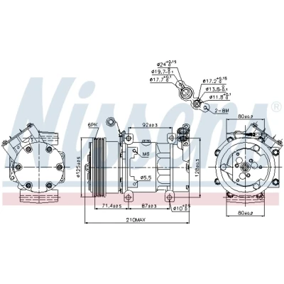 Afbeelding van Nissens Airco compressor 89159