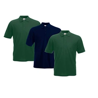 Afbeelding van Fruit of the Loom Poloshirt voor heren (3 pack) (XL, 2 falschengroen1 DeepNavy), falschen groen1deepnavy, XL