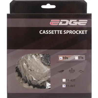 Afbeelding van Edge Cassette 10 speed CS M6010 11 46T zilver/zwart
