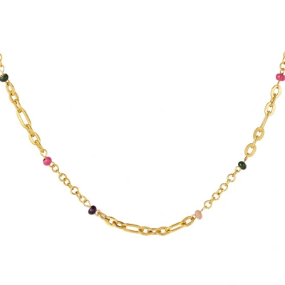 Afbeelding van RVS Ketting vrolijk Yehwang One size Goud