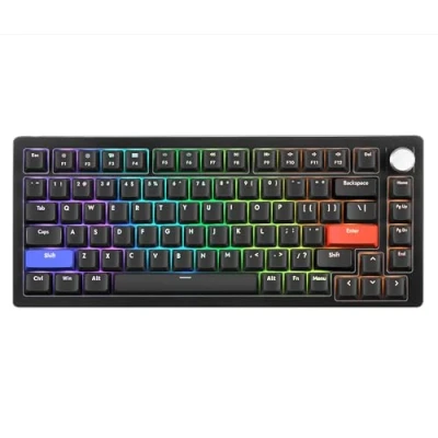 Afbeelding van DrunkDeer A75 Mechanisch Toetsenbord, USB Kabel Gaming Compact Toetsenbord met 82 Toetsen en Anti ghosting voor Gamers (met toetsenkap, Zwart)