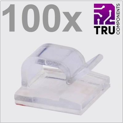 Afbeelding van TRU COMPONENTS T24CA019 Kabelclip Zelfklevend TC 12888432 Bundel Ø (bereik) 1 tot 7 mm Transparant 100 stuk(s)