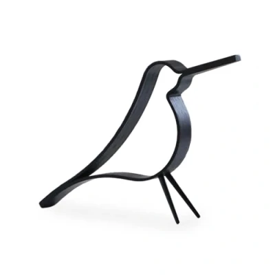 Afbeelding van Cooee Design Woody Bird Black Stained Oak Small, sculptuur, eiken, zwart, L: 19,5, B: 4,5, H: 14 CM