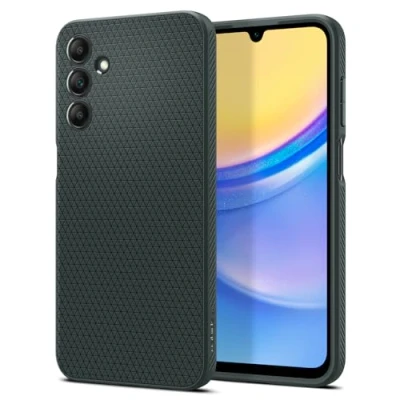 Afbeelding van Samsung Galaxy A15 (4G) Hoesje Siliconen en TPU (zacht) Spigen Softcase/Backcover Groen Telefoonhoesje Shockproof/Valbescherming