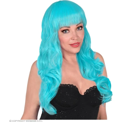 Afbeelding van Widmann Zeemeermin Kostuum Pruik, Bella Von Hiemelen, Lichtblauw Blauw Carnavalskleding Verkleedkleding
