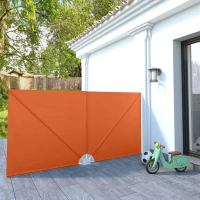 Afbeelding van vidaXL Terrasscherm inklapbaar 300x150 cm terracottakleurig