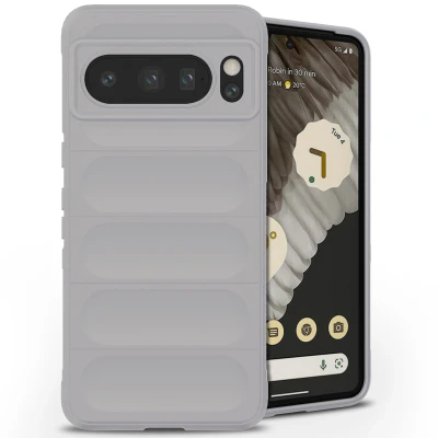 Afbeelding van Google Pixel 8 Pro Hoesje Siliconen en TPU (zacht) iMoshion Softcase/Backcover Grijs Telefoonhoesje