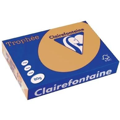 Afbeelding van Clairefontaine Trophée Gekleurd Papier, A4, 80 G, 500 Vel, Mokkabruin Papier