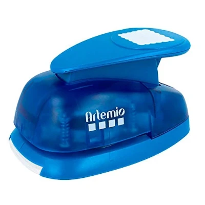 Afbeelding van 5 cm grote Artemio motiefpons, hoekige rozet, blauw