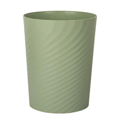 Afbeelding van Sinoba Prullenbak 8008 vuilnisemmer afvalemmer kunststof ideaal voor kinderkamer kantoor keuken hoogte 32 cm 12 l (groen)